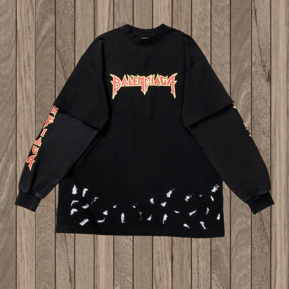 Balenciaga Long Sleeve Crew Neck Sweatshirt
